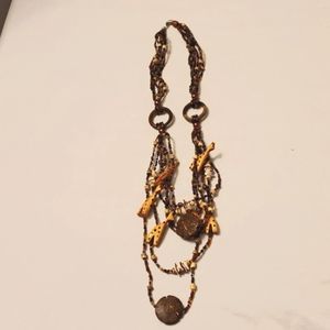 Tiered Wooden Giraffe Fetish Necklace